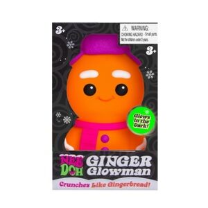 NeeDoh 2025 Squishmas Ginger Glowman 3.25-Inch Stress Toy Satisfying Crunch